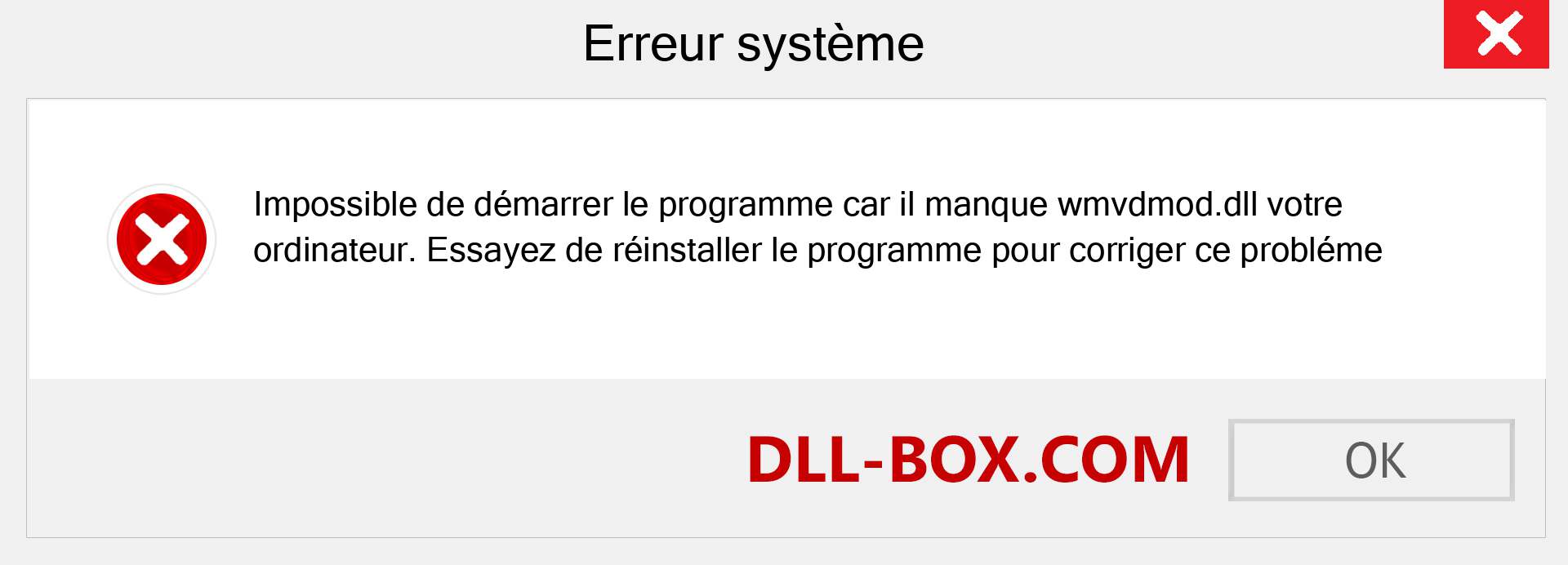 Le fichier wmvdmod.dll est manquant ?. Télécharger pour Windows 7, 8, 10 - Correction de l'erreur manquante wmvdmod dll sur Windows, photos, images